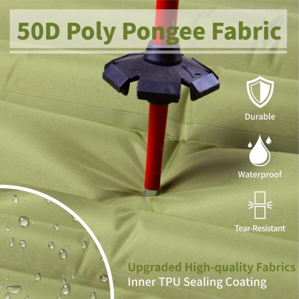 d6e0e40f2dbbf749 MEETSUN Insulated Sleeping Mat for Camping,50D Poly Pongee Fabric,Wear-Resistant,Enlarged Size,5" Thick Camping Mattress Pad with Built-in Foot Pump,Lightweight Sleeping Pad for Backpacking,Car,Tent.
