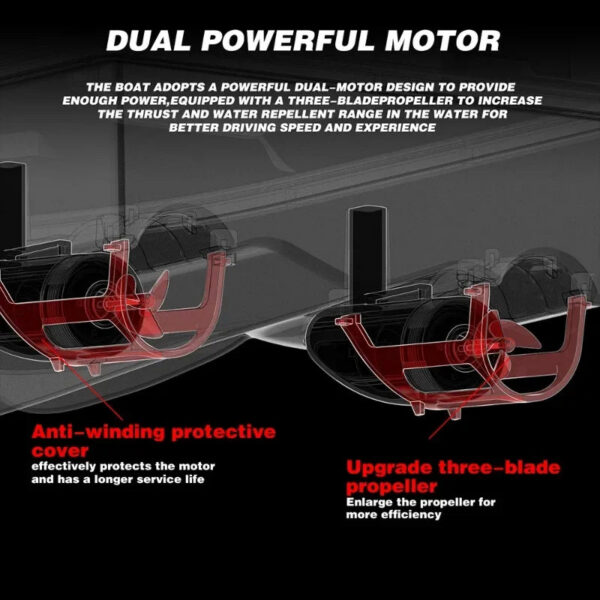 VWVIVIDWORLD Brand,High Quality,Dual Battery,Long Battery Life,Large Capacity,GPS RC Boat,Remote Control Bait Boat