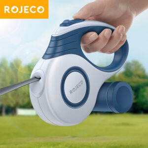 ROJECO Automatic Retractable Dog Leash 3M/5M Extendable For Outdoor Travel Walking Hiking Small Dogs Traction Rope Cat Lead