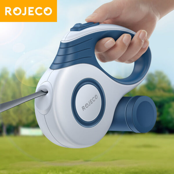 d6f999b34939fd2d ROJECO Automatic Retractable Dog Leash 3M/5M Extendable For Outdoor Travel Walking Hiking Small Dogs Traction Rope Cat Lead