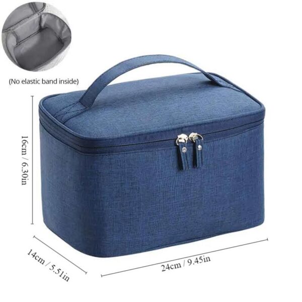1pc Business Trip Men's Toiletry Double Layer Large Capacity Cosmetic Oxford Cloth Storage Bag Portable Handbag