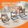 SHAINFUN Elevated Dog Bowls for Medium Dogs and Cats - Raised Cat or Dog Bowl Stand with Adjustable Height and Two Stainless Steel Food Bowls - Ideal for Medium and Small Dogs and Cats.