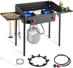 d6fe40ec88458162 SKOK High Pressure 1/2/3 Burners Propane Camping Stove, Propane Burners for Outdoor Cooking