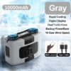 d710dac0523f9ff4 10000mAh Portable Waist Fan Hanging Neck Strong Wind with Power Bank LED Lighting for Emergency Sports Outdoor Working