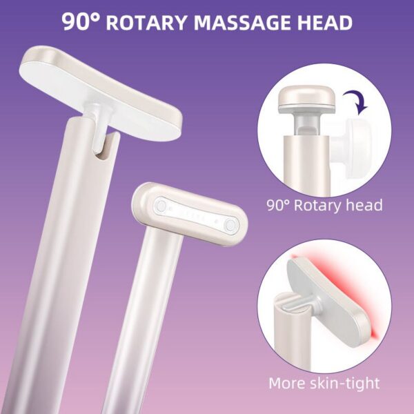 d713cb2cf0225f72 New 4 In 1 Electric Fairy Rechargeable EMS Red Light Therapy Skin Care Tool Massage Stick Facial Eye Massager Wand