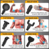 d71a9e42a7375374 PHOENIX A2 PRO ATHLETE MASSAGE GUN High frequency Massage Gun Muscle Relax Body Relaxation Electric Massager with Portable Bag