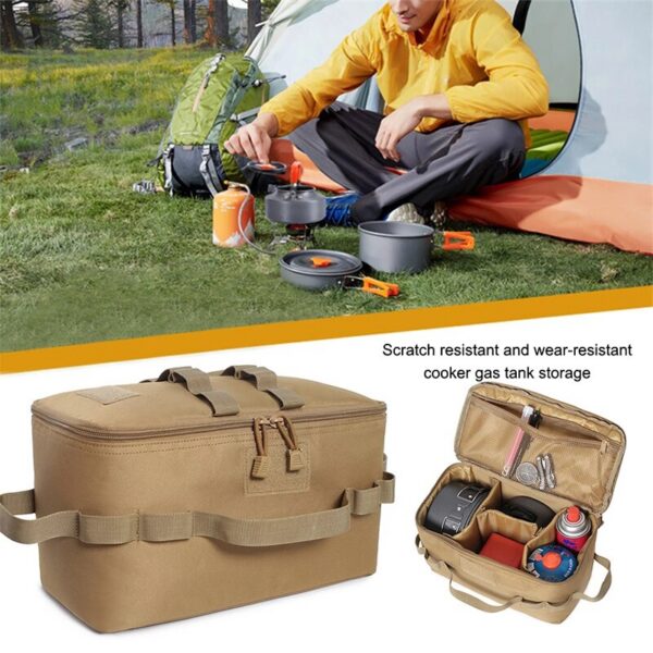 d727ef30fe553fba Outdoor Camping Tank Storage Large Capacity Ground Nail Tool Gas Canister Picnic Cookware Utensils Kit Bag