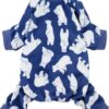 Cute Sloth Dog Pajamas, Dog Clothes for Small Dogs Boy Girl, Lightweight Velvet Pet Jumpsuit, Cat Onesie, White, Yellow, XXL