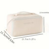 Large Capacity Travel Portable Leather Cosmetic Women Bathroom Wash Bag Multifunctional Toiletry Kit
