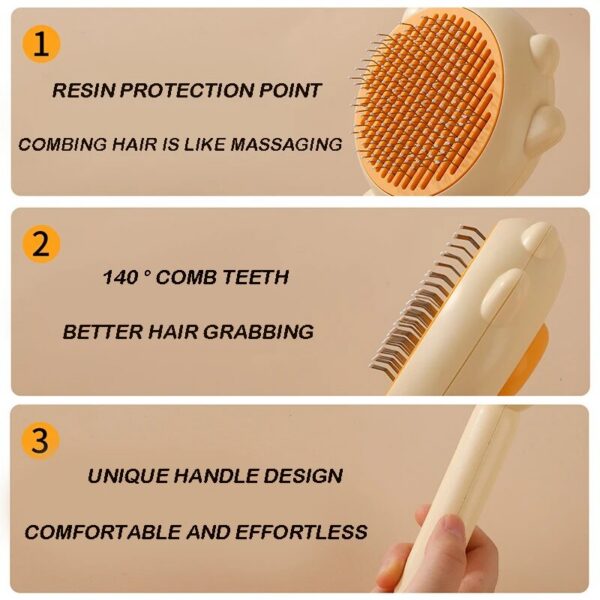 d73e9d7030b7a988 Pet Comb One-Key Hair Removal Brush Magic Massage Grooming Needle Scratcher For Cat Dog Cleaning Care Supplies