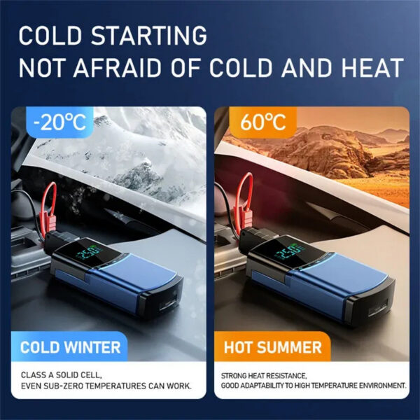 Car Jump Starter Pump Power Bank Lighting Portable Air Compressor 4 In 1 Cars Battery Starters Starting Auto Tyre Iator