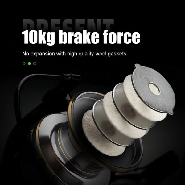 d744a55d64ab3258 Spinning Metal Spool 5.2:1/4.7:113BB, Ball Bearings Carp Fishing Reel, BK2000-7000 ,Metal e Cup, Sea Tackle