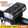 BK02 Bike Light USB Rechargeable T6 LED Lights 6 Modes MTB Flashlight Headlight for Cycling Bicycle Front Lamp