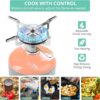 HOMGEN Portable Gas Stove | Mini Camping Gas Cooker with Butane/Propane Adapters and Storage Bag | Compact Camping Stove Gas Burner for Backpacking, Hiking & Outdoor Cooking