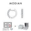 MODIAN D Color Moissanite Small Hoop Earrings 925 Sterling Silver Hollow Sparkling Ear Buckles For Women Wedding Fine Jewelry