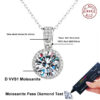 d76a550bbb0ff04d NeeTim 2Carat Moissanite Necklace For Women 100% Sterling S Sier With White Gold Plated Lab Diamond Jewelry Wedding Pendant