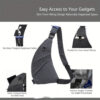 d76b6d4fe82135ec Crossbody Sling Bag, Shoulder Bag, Anti-Theft Chest Bag, Multi-Pocket Fanny Pack