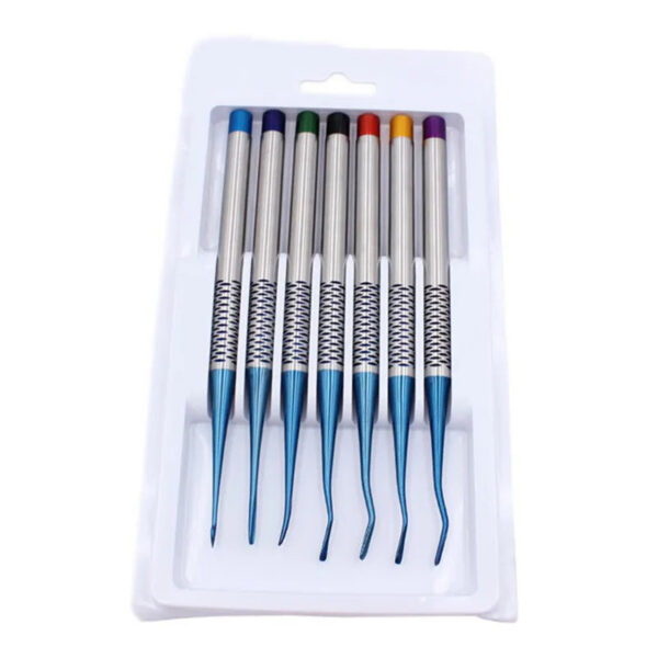 d77491e45970da77 7PCS/SET Dentistry Tooth Extracting Tools Titanium Alloy Implant Instrument Dental Elevator Set Extraction Root