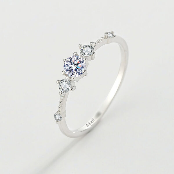 d788cd5040cd8b26 NEW Classic Couple Rings For Women Four-Prong Diamond Zircon S Sterling Sier Wedding Engagement Gift Female Jewelry