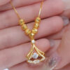 Genuine Gold Diamond Ginkgo Leaf Pendant Necklaces Simple Zircon Neck Chain for Women Fine Jewelry Gifts
