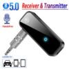 Bluetooth 5.0 Audio Receiver Transmitter Hansfree Call 3.5mm AUX Jack USB Dongle Stereo Music Wireless Adapter For TV PC Car Kit