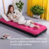 d79496418af63888 Foldable Inflatable air Mattress, Suitable for Indoor and Outdoor air Mattress, Thickened Waterproof, can be Used for Camping Tents (excluding Inflation Tools (Pink, Single)