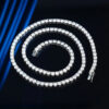 EWYA Sparkling Real Full 2.5/3/4/5mm D Color Moissanite Tennis Necklace for Women S Sier Diamond Neck Chain Necklaces Gift