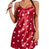 Avidlove Women Satin Nightgown Babydoll Lingerie Dress Sexy Sleepwear Mini Slip Chemise Nightwear