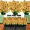 d7a667d3f7557802 AmyHomie 20 Bundles Artificial Flowers Outdoor UV Resistant Faux Flowers No Fade Fake Plastic Plants Garden Porch Window Box Decorating(Bright Yellow)