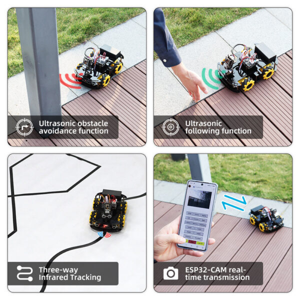 ESP32 Robot Starter Kit For Arduino Programming with Camera and Codes Learning Develop Skill Full Version Smart Automation Set