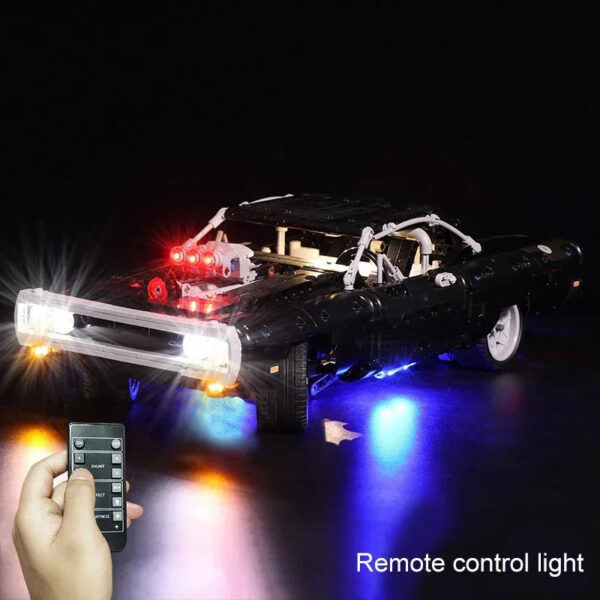 d7c138fc7030f446 1077PCS Technical Dodge Charger Racing Car Building Blocks Model Assemble Bricks Fast and Furious Toy For Kid Boy Adults Gifts