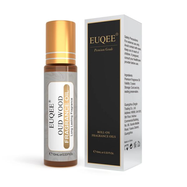 EUQEE 10ml Roller Men's Aroma Oils Long Lasting Fragrance Oil-Leather Dragons Blood Vanilla Musk Green Tea Amber Romance Oils
