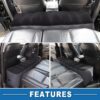 Car Air Inflation Mattress Comfortable Rear Seat Air Travel Bed Car Sleeping Mat for Napping Travel Black Gray