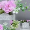 XONOR Artificial Flowers - Set of 4 Mini Fake Potted Silk Daisy Flowers for Home Decor Wedding Office Tabletop Decoration