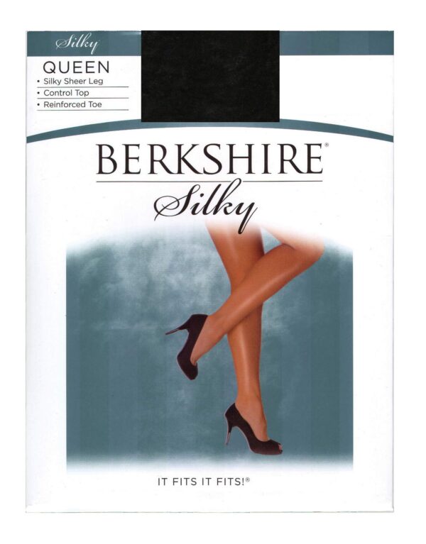 Berkshire Women's Plus-Size Queen Silky Sheer Control Top Pantyhose 4489