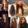 d7e7804b38a02cfa Front Wigs for Black Women Natural Hairline Synthetic Lace Long Brown Wig Pre Plucked Baby Hair Cosplay