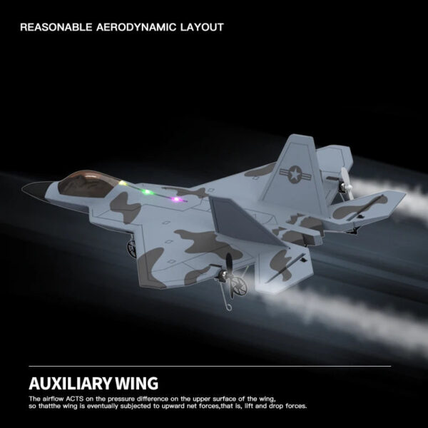 d819dba7d1adf37e 2024 New F22S 2.4G 4CH 3D6G RC Airplane Raptor F22 Warplane WLtoys A180 Upgrade Version LED Light With Gyroscope Out Door Toys