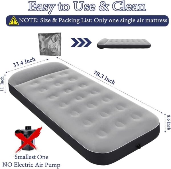 d81e2667ece7b6d7 SAYGOGO Camping Air Mattress Travel Bed Sleeping Pad - Leak Proof Inflatable Mattress with Thickened Surface Built-in Pillow Air Bed for Home Camping SUV Truck RV Tent(Updated)