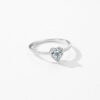 MODIAN Sterg Sier Minimalism Romantic Hearts Zirconia Ring Classic Basic Style Wedding Rings For Women Fine Jewelry