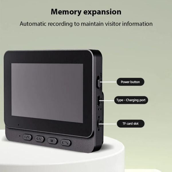 2.4G Wireless Visual Intercom Doorbell 4.3 Inch IPS Screen BT Interconnect Video Monitoring Intelligent Doorbell TwoWay intercom