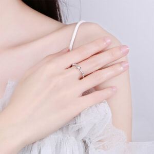 2024 NEW Trend Diamond Couple Rings For Women Real S Sier Rectangle Crystal Zircon Engagement Valentine Gift Jewelry