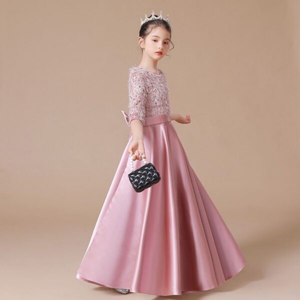 Kids for Girls Costumes Wedding Birthday New Year Party Evening Elegant Princess Summer Children’s Dress 4-12 Years K47