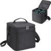 Heavy-Duty Water-Resistant 1 lb Propane Tank Carry Bag with Padding | 2 Cylinder Camping Gas Cylinder Storage Bag with Adjustable Strap, 3-Side Pockets & Detachable Dividers