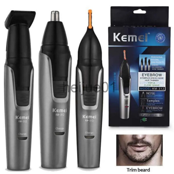 Electric Shavers 3in1 rechargeable beard trimer men micro shaver eyebrow hair trimmer for nose and ear cleaner grooming set x0918