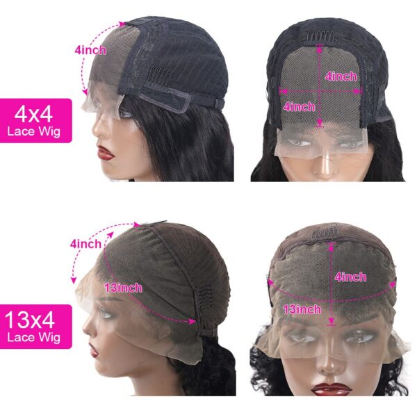 d8753a911a0fa95b Kinky Curly Wigs Frontal 13x4 HD Front Pre Plucked 4x4 Lace Closure Wig Remy Human Hair Extersion