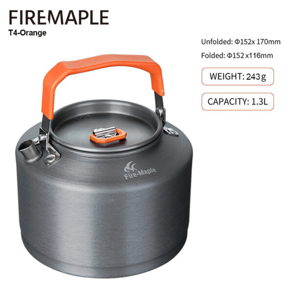 Fire Maple Hiking Teapot Outdoor Camping Cookware Heat Exchanger Pinic Kettle Tea Coffee Pot 0.8L/1.3L With Filter FMC-XT2