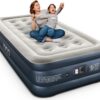 iDOO Air Mattress Queen with Built in Pump, Blow up Mattress, Inflatable Mattress Queen Size for Guests, Home, Camping, 3 Mins Inflation/Deflation, Upgraded Colchones Inflables, Comfort Air Bed