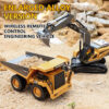 d882c891116e4d43 RC Excavator Dumper Car 2.4G Remote Control Engineering Vehicle Crawler Truck Bulldozer Toys for Boys Kids Christmas Gifts