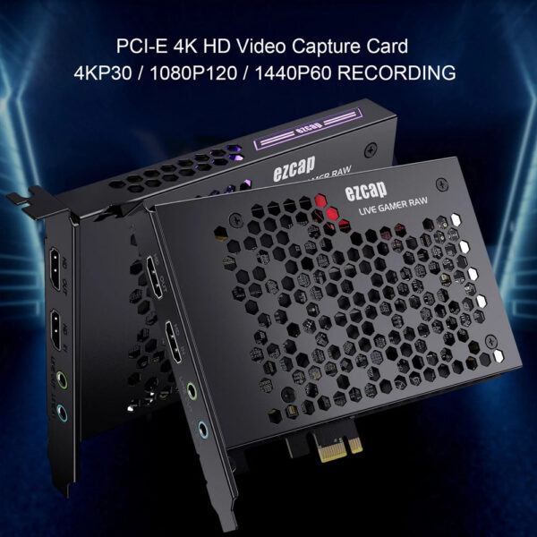 d88346269c6469af ezcap324B Gamer PCIE 4K Video Game Capture Card Record & Live Stream for Gaming Systems Camcorders EZCAP 324B