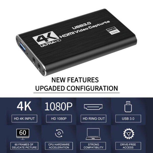 d888e36c129d546c HdTV Camera Recording Box4k 1080p 60fps Hd Video Capture Card - Compatible With Usb 3.0pc Live Streaming Grabber Recorder PS5
